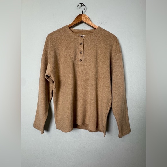 NWT Madewell MWL Cozybrushed Henley Top Size Medium - Picture 3 of 10